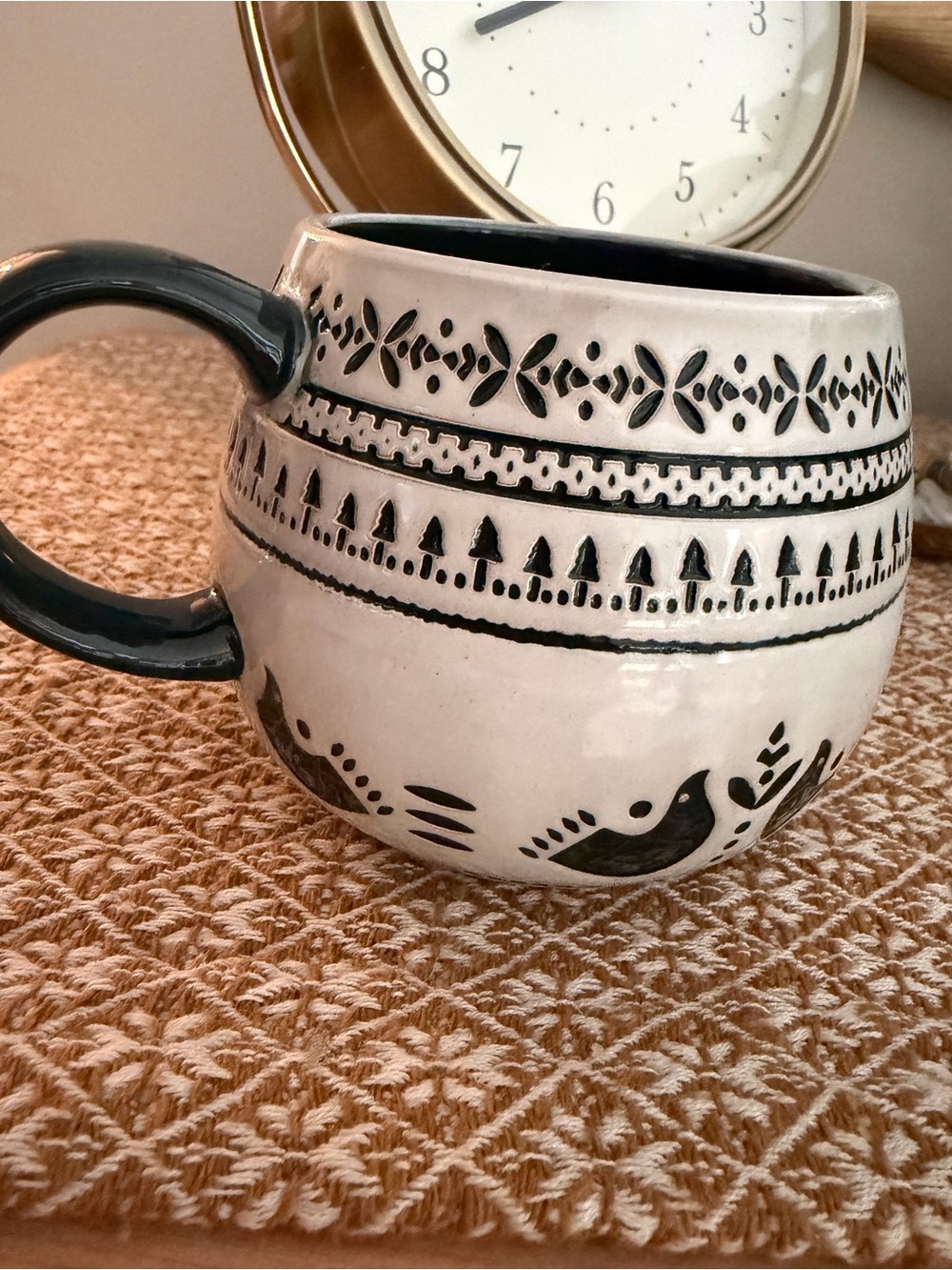 Hearth & Hand Magnolia Nordic Christmas Fair Isle Stoneware Mug Green